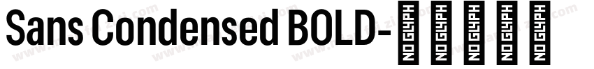 Sans Condensed BOLD字体转换